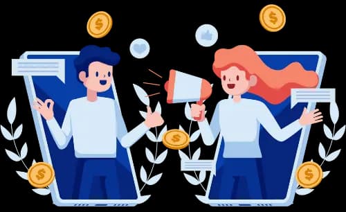 Refer and earn illustration